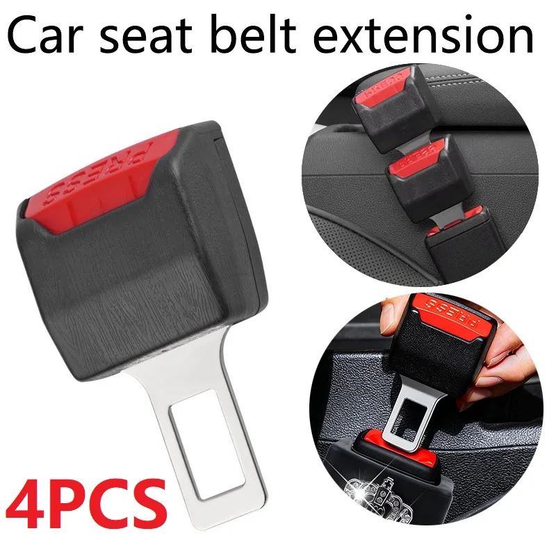 4PCS Car Seat Belt Adapter Extension Buckle Clip Seat Belt Extension Clip Clicker Car Interior Accessory XAQDSP01
