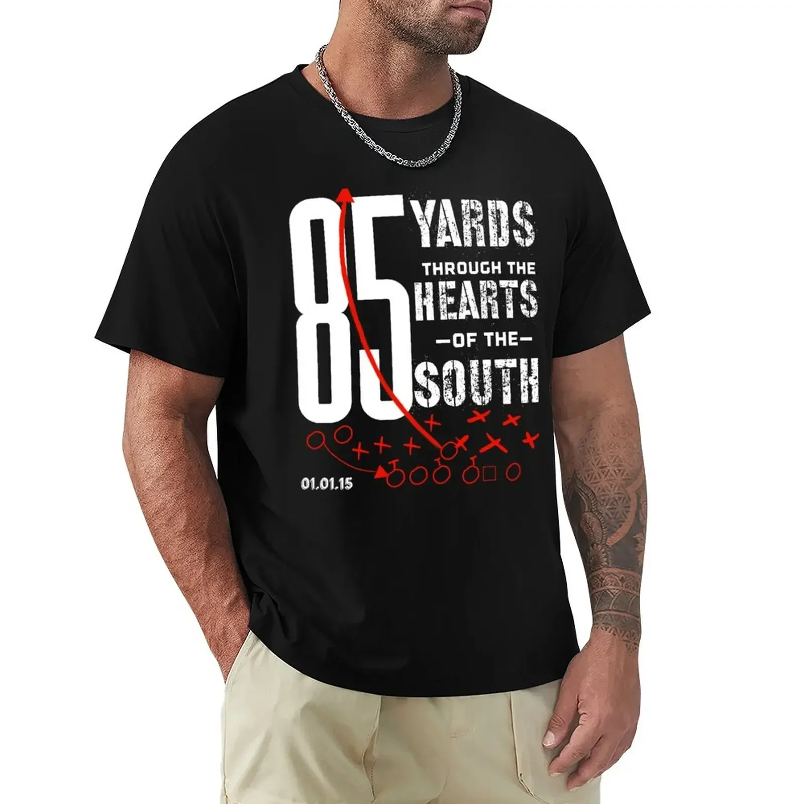 

85 Yards Through the Heart of the South Football Run T-Shirt shirts graphic cute clothes Blouse compression shirt men