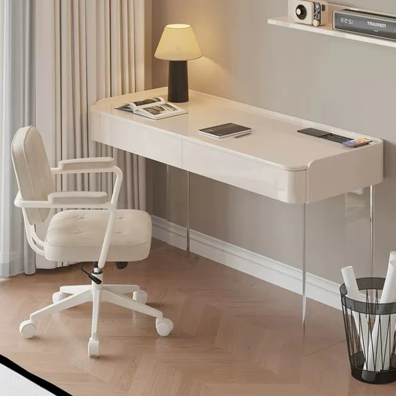 

Transparent Elegant Computer Desks Storage Modern Bedroom Standing Office Desks Living Room Writing Mesa Computador Furniture