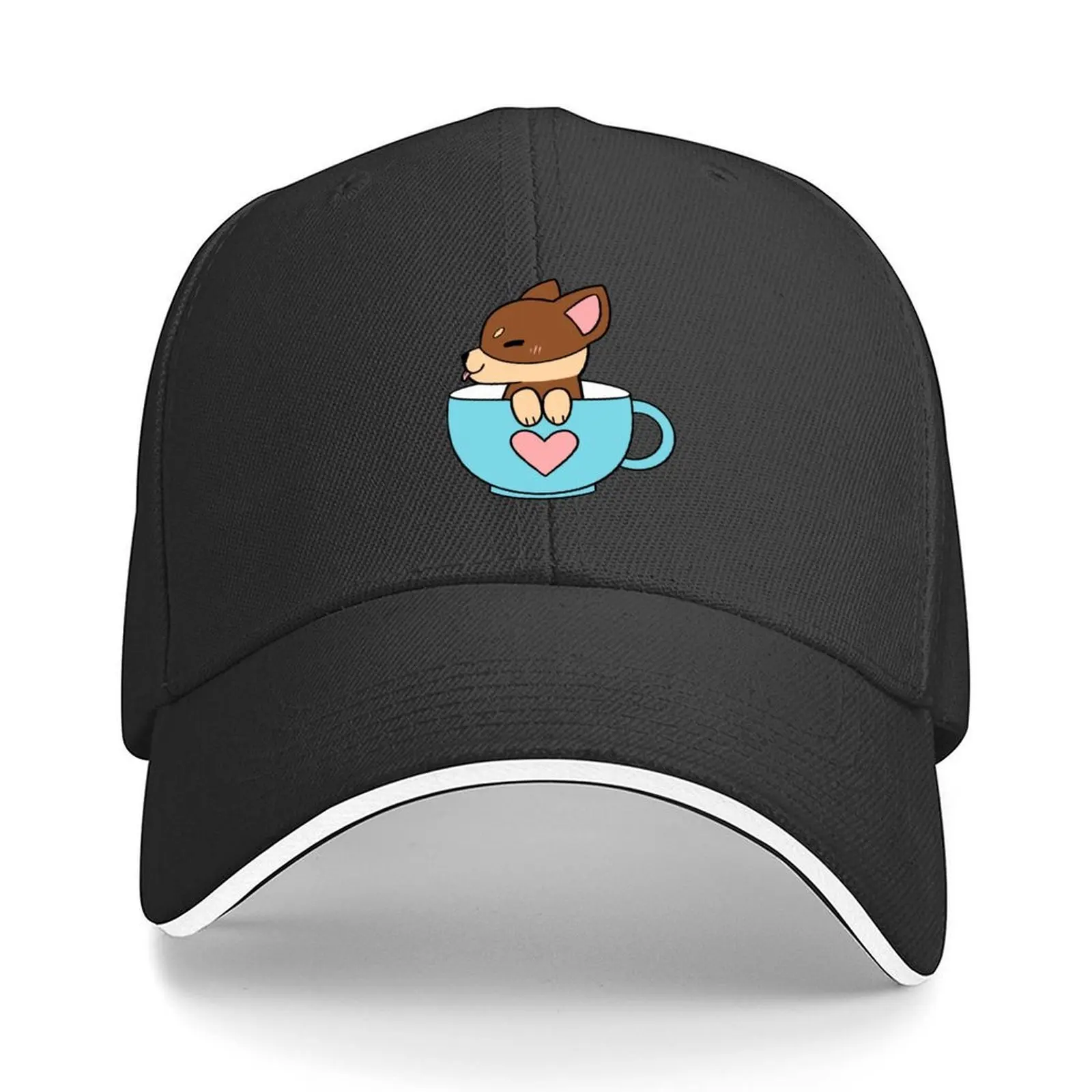 

Teacup Pup Baseball Cap Rugby custom caps Sun Cap hats for men Man Women's