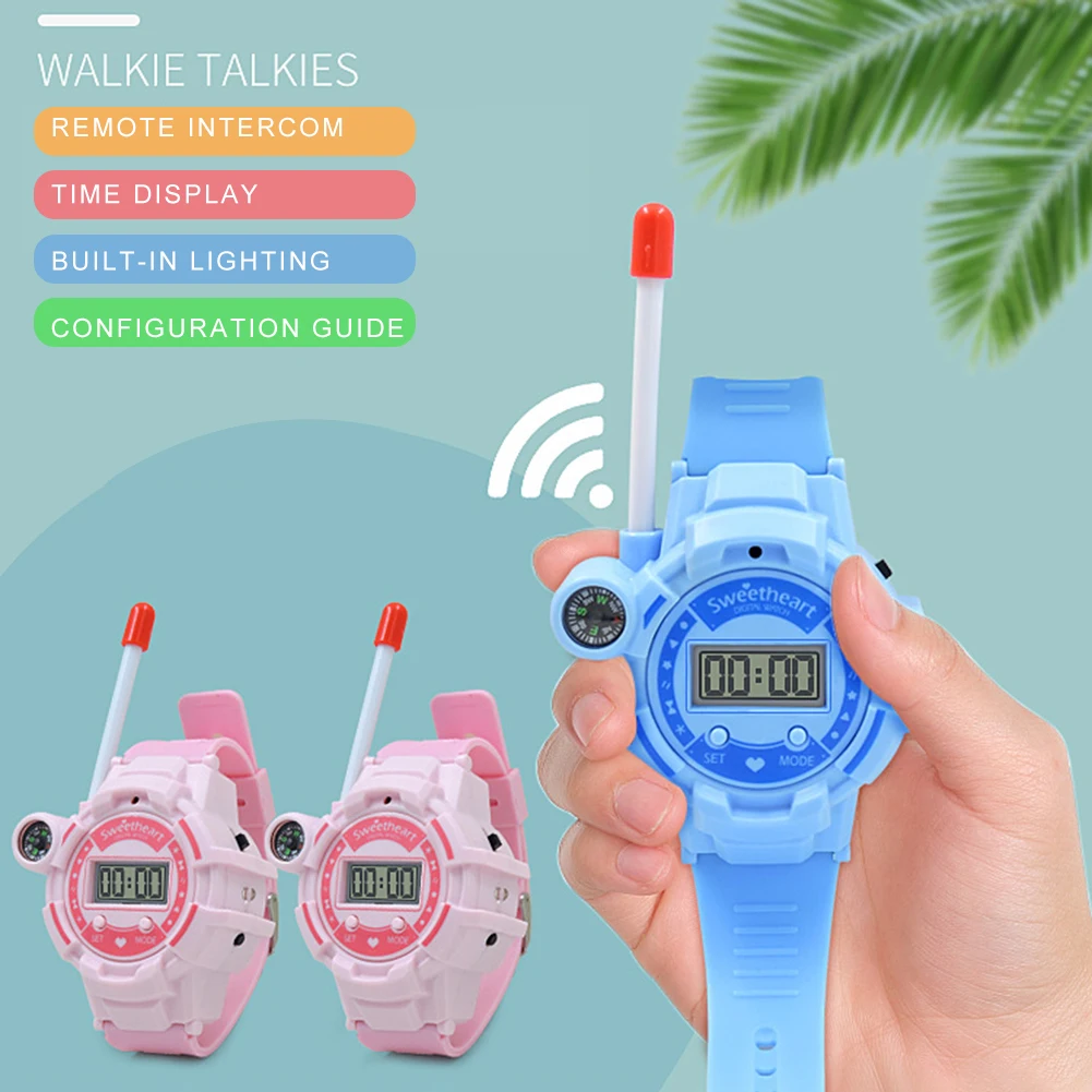 1 Paar Kinder-Walkie-Talkies, Uhrenspielzeug, interaktives Zwei-Wege-Radio, Walky Talky, Spionage-Gadgets, Geburtstagsgeschenk für Jungen und Mädchen