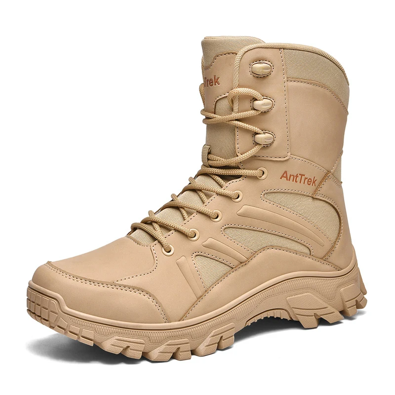 Jesienno-zimowe, ultralekkie, oddychające buty taktyczne z siateczki i płótna, męskie buty trekkingowe outdoorowe, buty wojskowe dla fanów, buty do treningu bojowego.