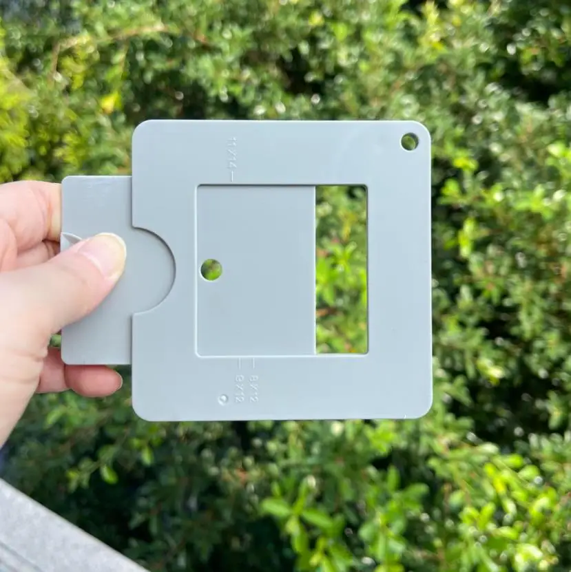 Portable View Catcher Drawing Viewfinder Tool Gray Plastic Framing Tool for Artists Sketching Plein Air Painting Photography