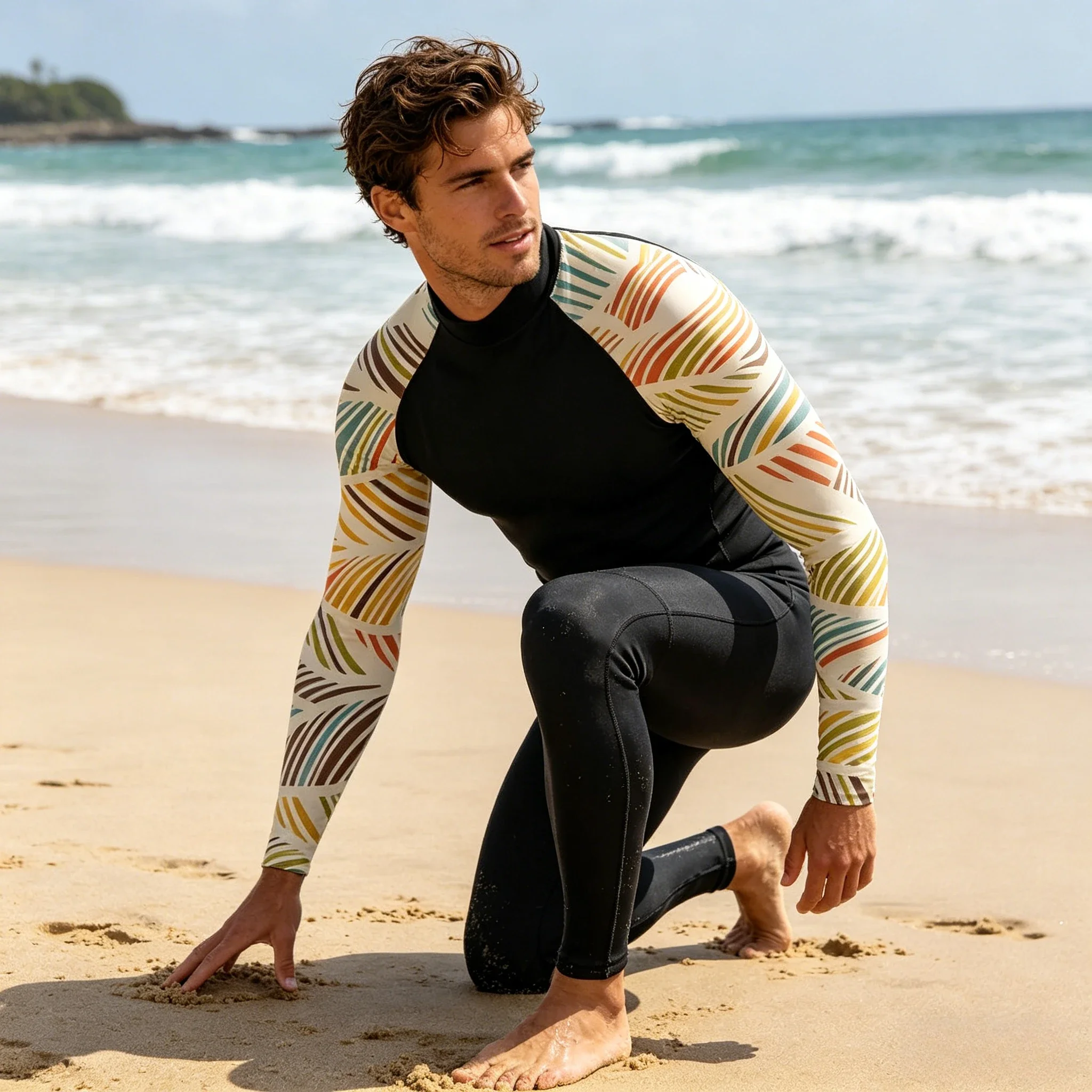 2026 Fishing Shirts for Men Long Sleeve UV Sun Protection Outdoor Hiking Running Swimming Rash Guard