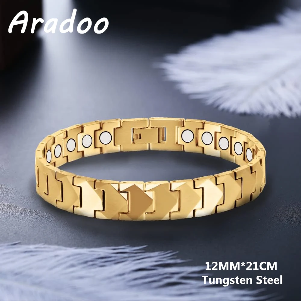 High Gauss Magnetic Tungsten Bracelet Titanium Steel Anion Anti-Radiation Slimming Therapy Bracelet