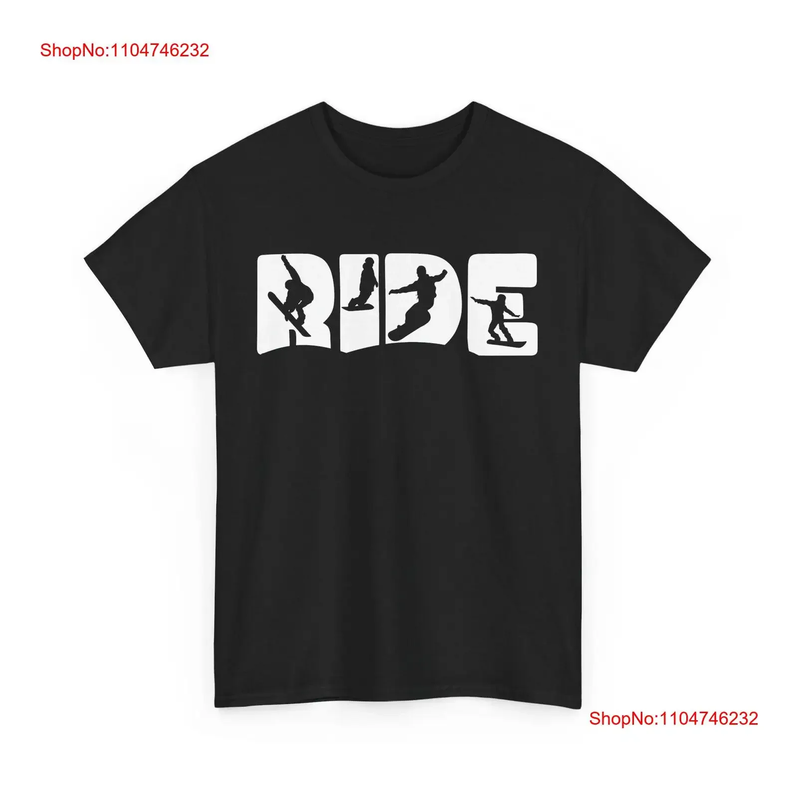 Camiseta de snowboard Ride Snowboard Snowboarder Silueta vintage Lavado Ropa ligeramente de diseñador Estirado Elegante