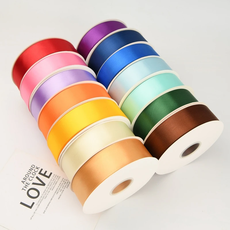 100Yards 40mm Silk Satin Ribbons for Crafts Bow Handmade DIY Gift Wrap Party Wedding Decorative