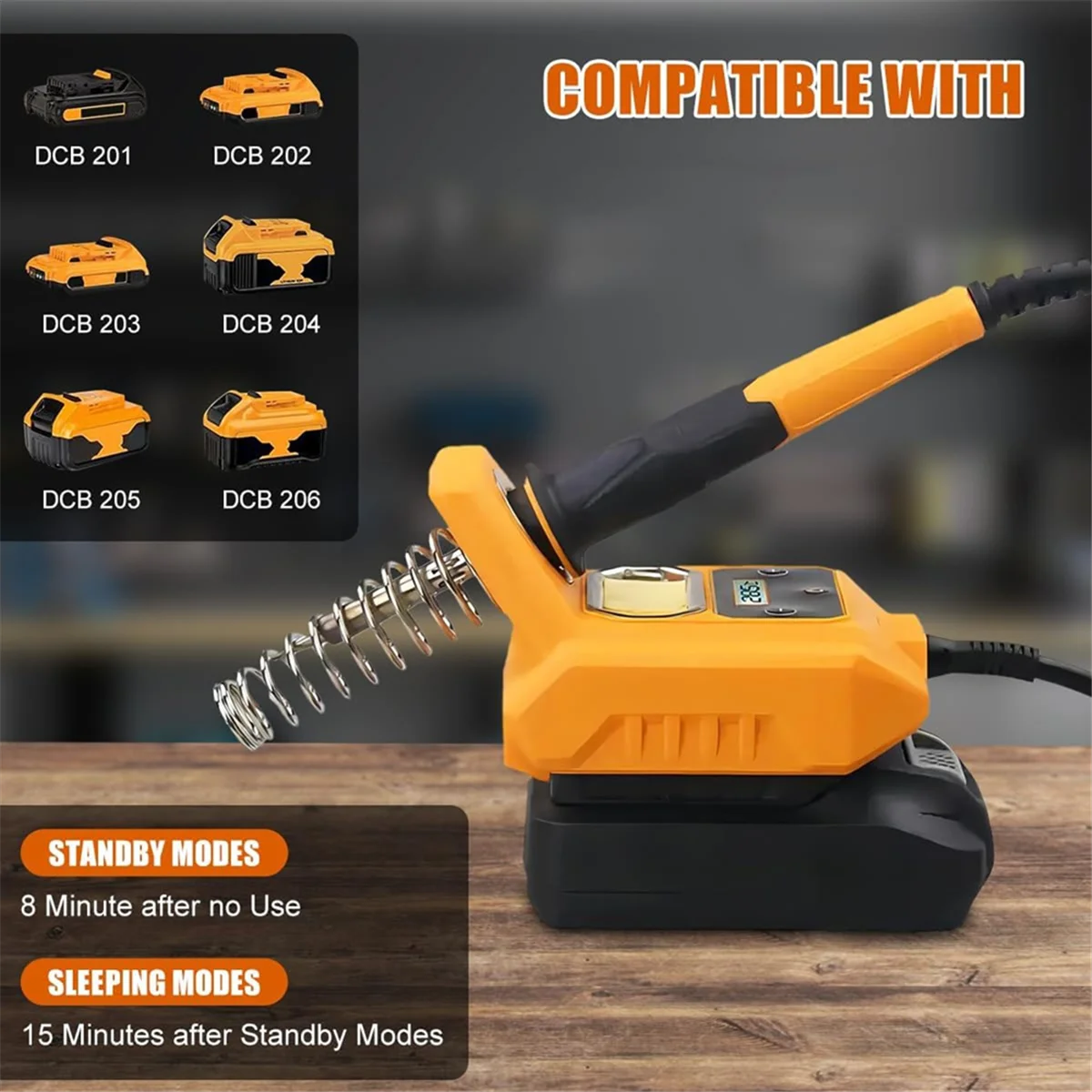 Беспроводная паяльная станция AA84 для аккумулятора Dewalt 20 В макс. — паяльная станция с электрическим цифровым ЖК-дисплеем