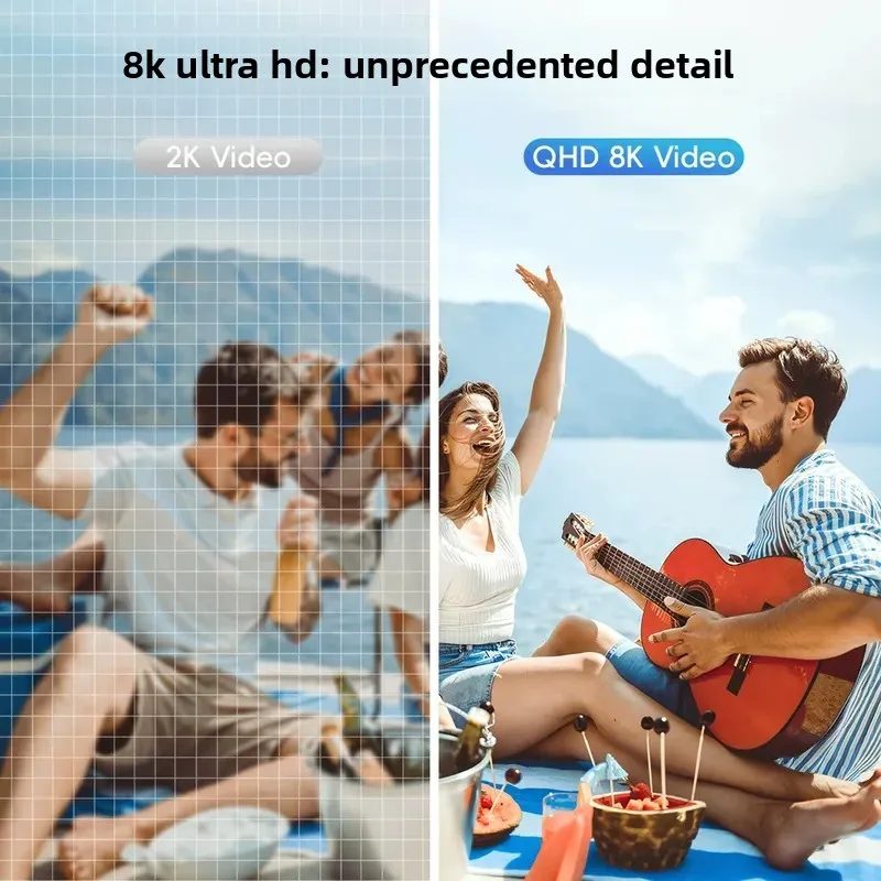 8K Ultra HD Handheld DV Camera Flip Screen Portable Vlog Recorder for Home Travel Meeting