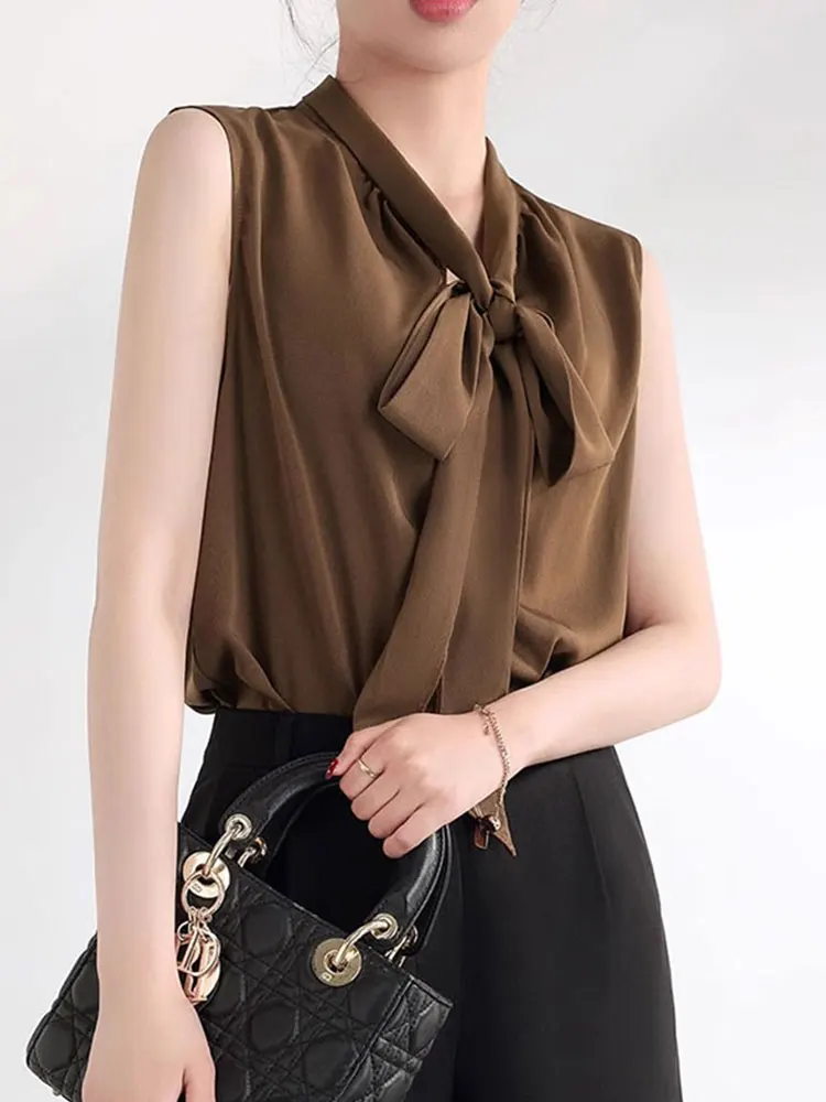 Faionable Svel irt المرأة مريحة ربيع 2025 تصميم بسيط عصري أعلى مادة الحرير الكورية Sle قطع مستقيمة #3