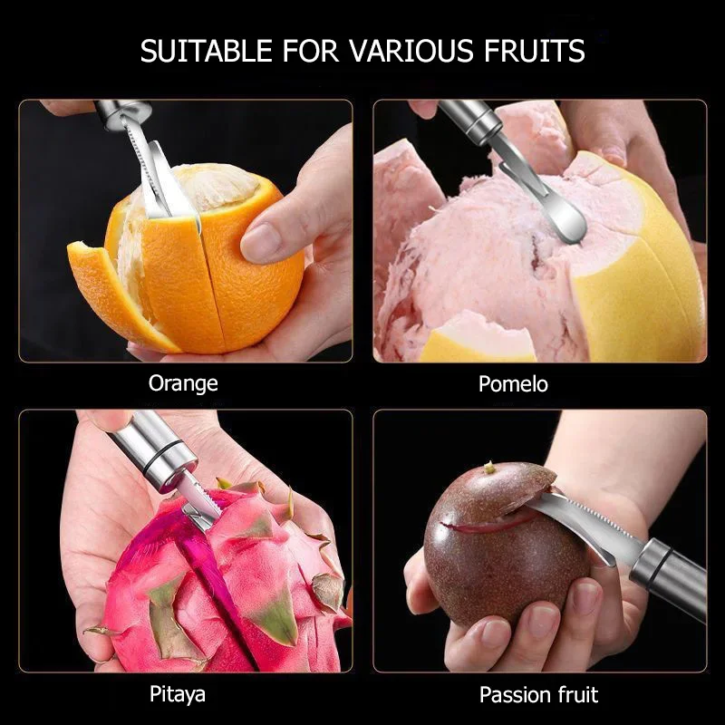 Kitchen Supplies Stainless Steel Peeler Practical Fruit Grapefruit Opener Cutter Lemon Orange Kitchen Gadgets for Household Tool