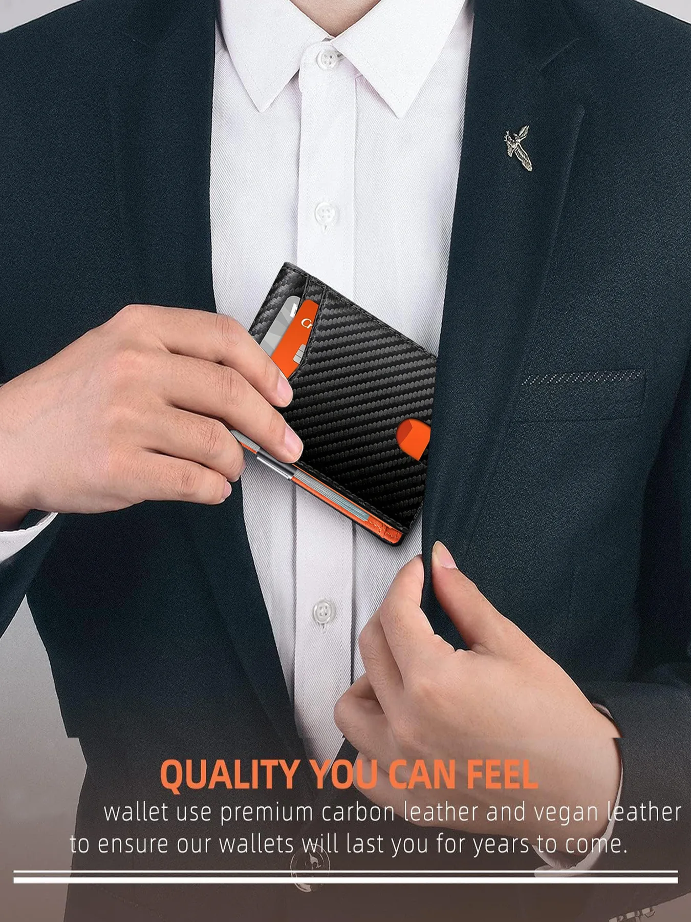 New 12-card ultra-thin multi-function card bag Business vertical anti-theft RFID card wallet for men microfiber leather