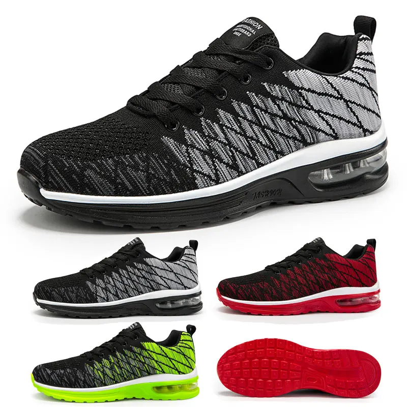 

Men Sneakers Air Cushion Running Shoes Cushioned Breathable Mesh Outdoor Training Shoes for Tennis Walking Trail Lace Up Size 12