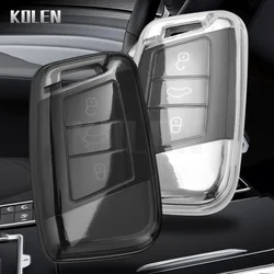 TPU Car Remote Key Case Cover Shell Fob For VW Volkseagen Passat B8 Magotan For Skoda Superb A7 Kodiaq Seat Keychain Accessories