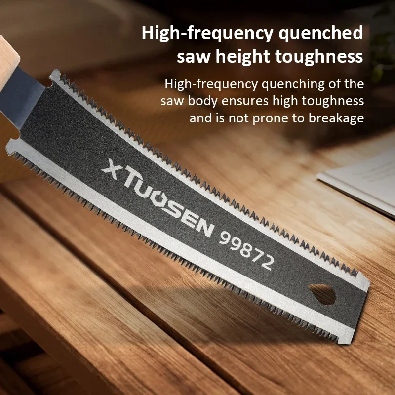 Lama flessibile per sega a mano singola/doppia faccia per taglio a filo Strumenti per la lavorazione del legno domestici Seghe piatte di precisione a denti fini