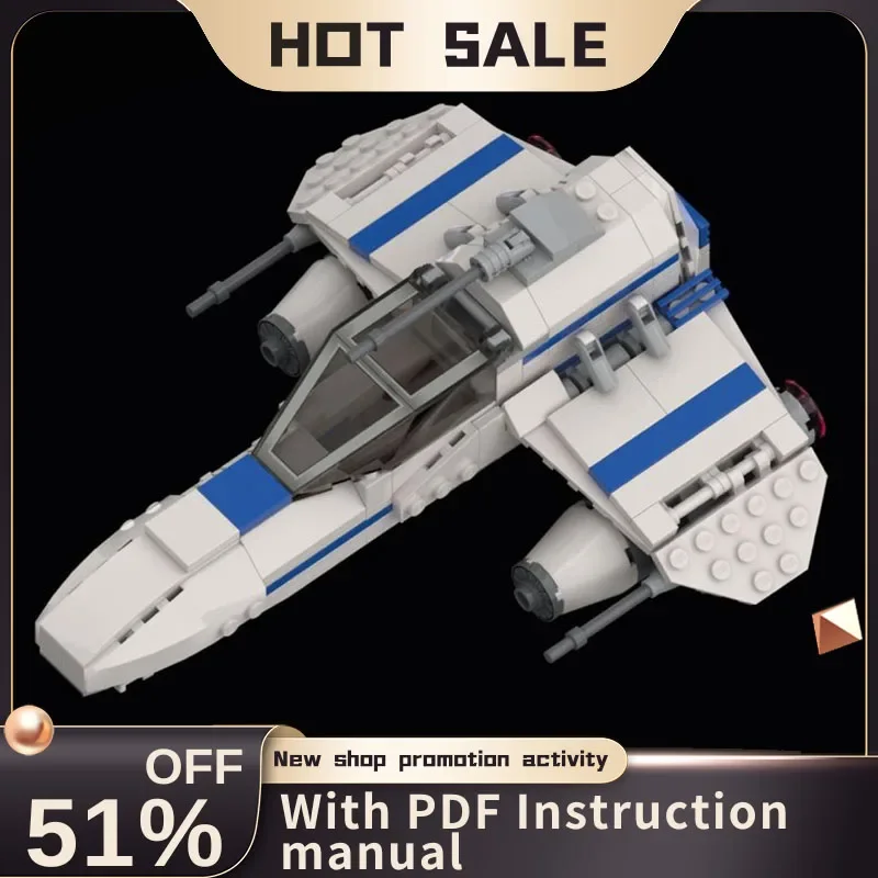 

New 187Pcs Famous Star Battle Movie Moc Mini E-Wing Starfighter Model Diy Creative Ideas Child Toy Birthday Gift Building Blocks