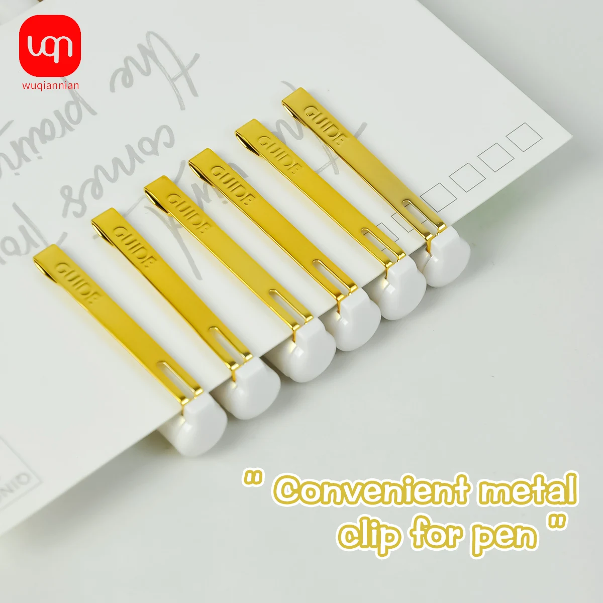 WQN-4/8/12 SZT. Wysokiej Jakości Długopis Żelowy z Końcówką 0.7mm, Złoty Tusz, Gładkie Pisanie, Długopis do Podpisów Biznesowych, Artykuły Szkolne i Biurowe