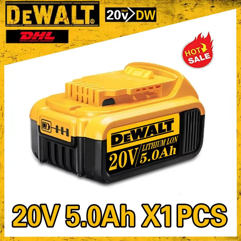 New 100% Original 5000mAh 20V for Dewalt Power Tool Battery DCB206 20V 5.0Ah Battery DCB206 20V Battery DCB205 DCB200 DCB204-2