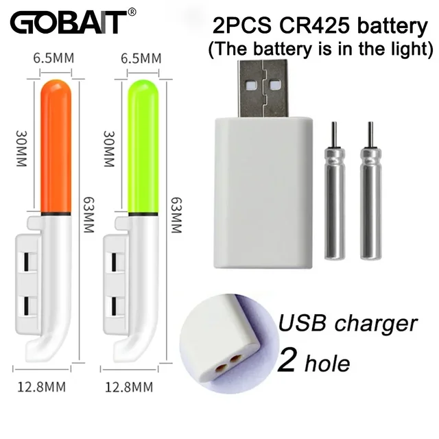 Wędka elektroniczna Stick Flash Light CR425 3.6V bateria litowa LED wymienny ładowacz USB wodoodporny nocny sprzęt Luminous