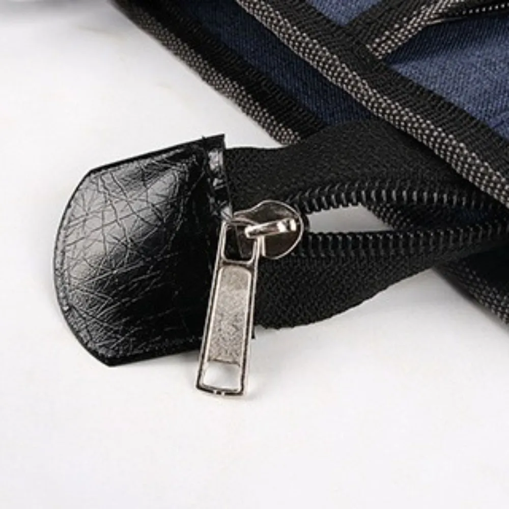 Waterproof Zippered Document Bag with Handle Oxford File Tote Bag Pouch Large Capacity Thickened Students Portable Bag