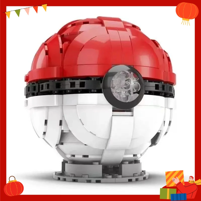 

Elf Ball Pokeball Anime Figure Cartoons Pikachu Charizard Piplup Kyogre Pocket Monster Pet Anime building blocks Model Toy Gifts