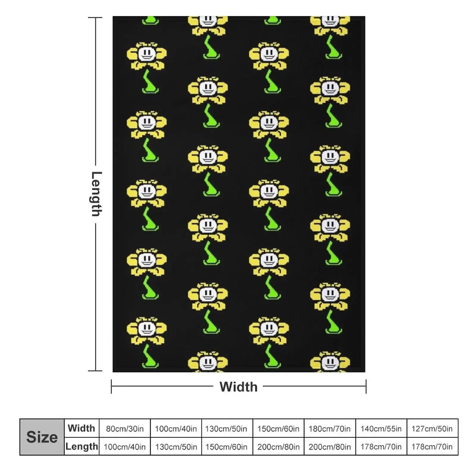 Undertale Flowey Throw Blanket Plaid on the sofa For Decorative Sofa Blankets