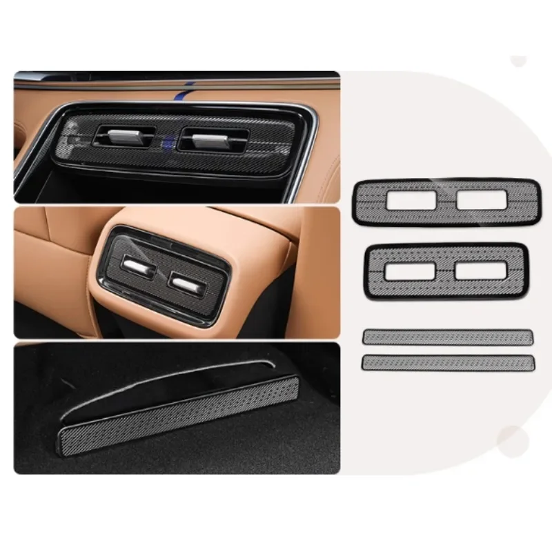 For Geely Galaxy A7 Rear Middle Out Trend Dust Cover Galaxy A7 Interior Out Trend Stainless Steel Cover Interior Accessories
