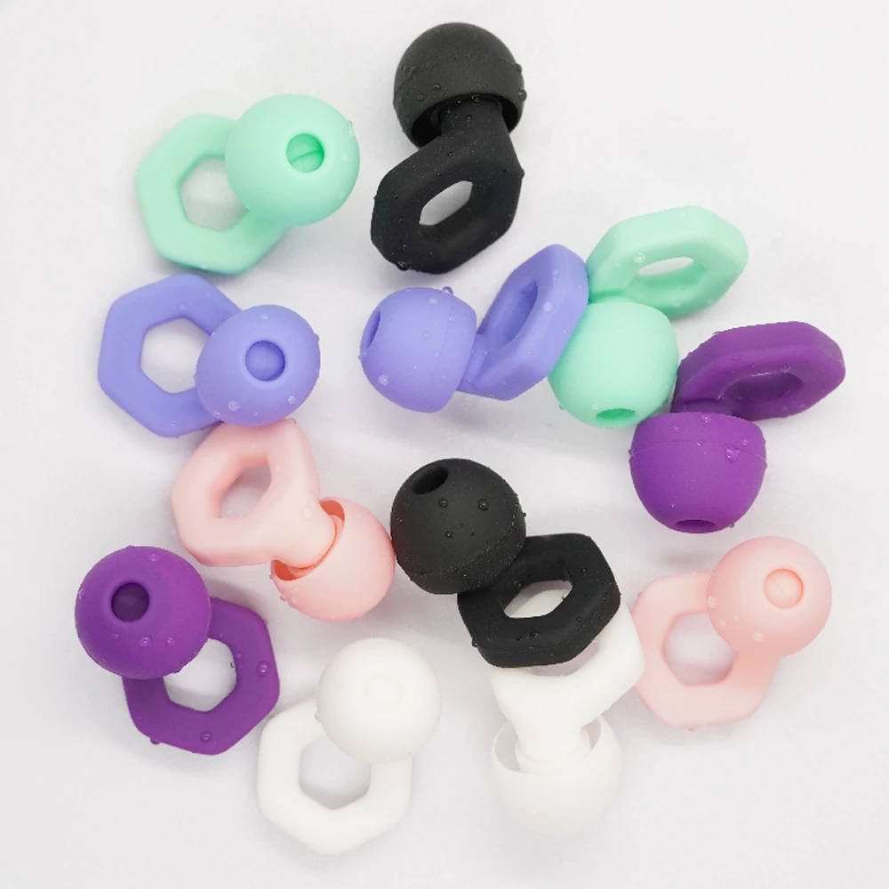 HUAK Premium Silicone Earplugs Soft Reusable with Lanyard Noise Reduction for Sleeping Travel Snoring Study Hearing Protection