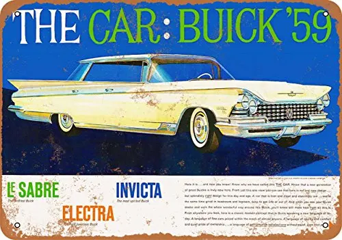 Metal Sign - 1959 Buick The Car - Vintage Look Wall Decor for Cafe Bar Pub Home Beer Decoration Crafts