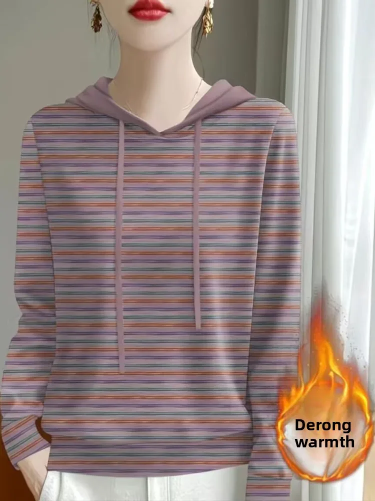 خريف شتاء جديد Sle اللون بلو عادية كلاسيكية رسالة مقنعين الألمانية المخملية المرأة ملابس داخلية Ele ملابس خارجية