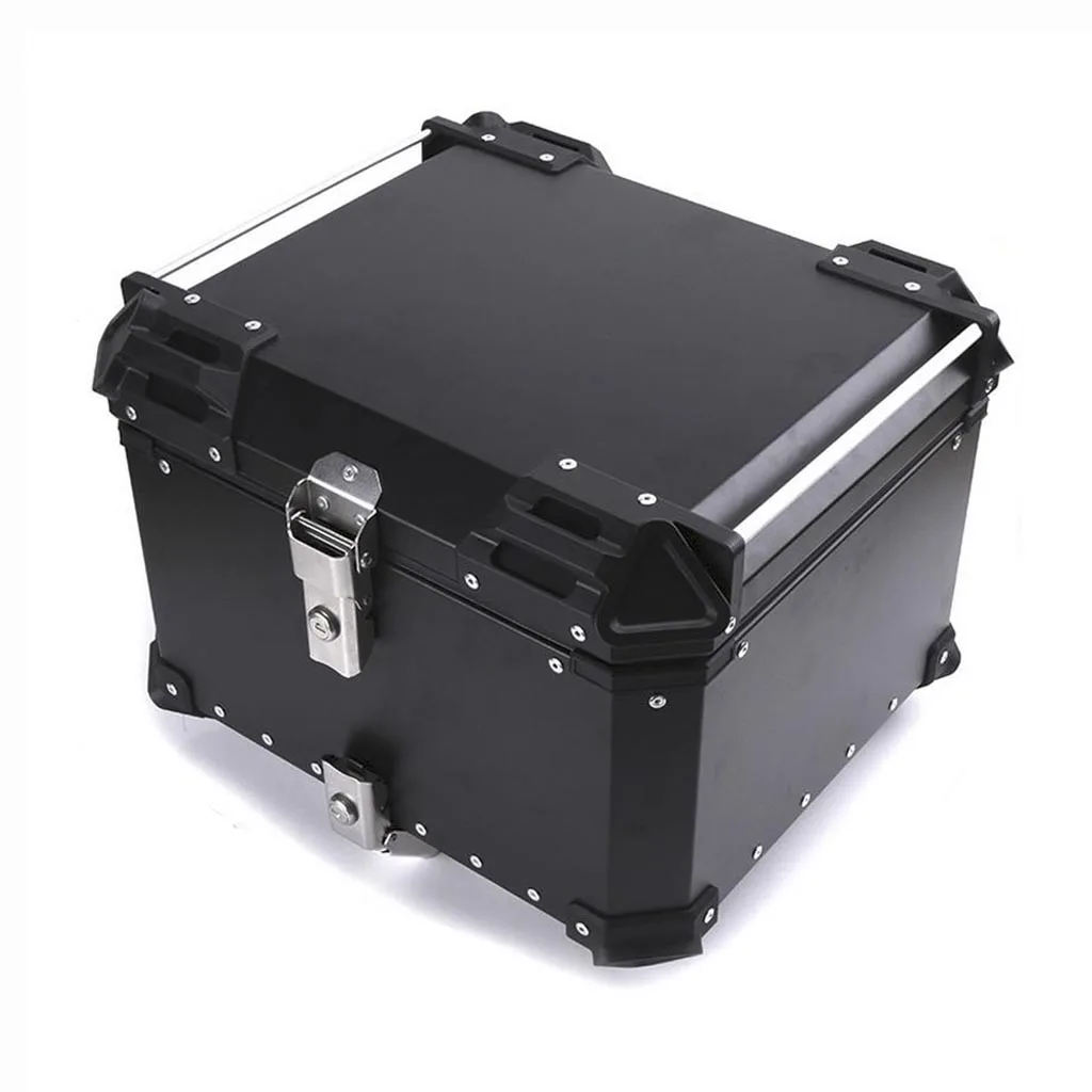 45L-100L Universal Fit Aluminum Topcase Moto Trunk Motorcycle Luggage Case Top Box Storage Rear Tail Helmet Carrier Accessories