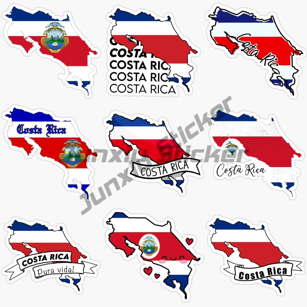 

COSTA RICA Map Flag Vinyl Decal Sticker COSTA RICA Flag Map Car Sticker Country Code Decal Car Window Bumper Car Accessories KK