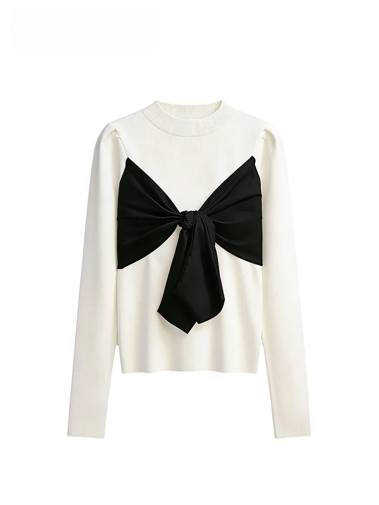 

plus Size CaraCLUB Sweater Long Sve High Collar Women's Inner Wear Knot Autumn Winter New Sle Slimming Younging
