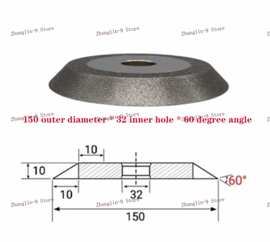 Amoladora de rueda de diamante de hipotenusa única, afilador circular, disco de molienda para cortador de fresado de acero de tungsteno de carburo,