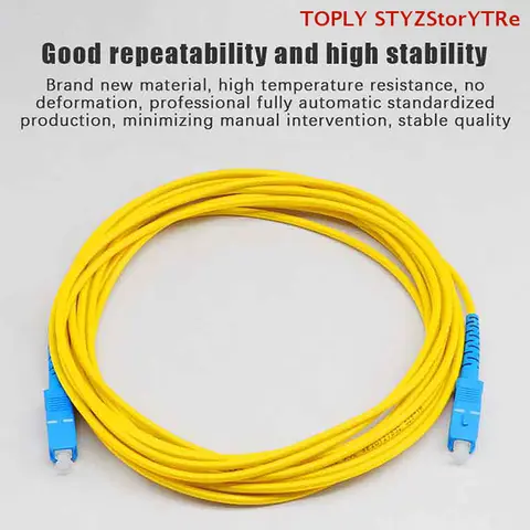 1-5M SC To SC UPC Fiber Optical Patch Cable Singlemode Simplex SMF 9/125μm Single Mode Bend Insensitive 2.0mm Fiber Optic Cord