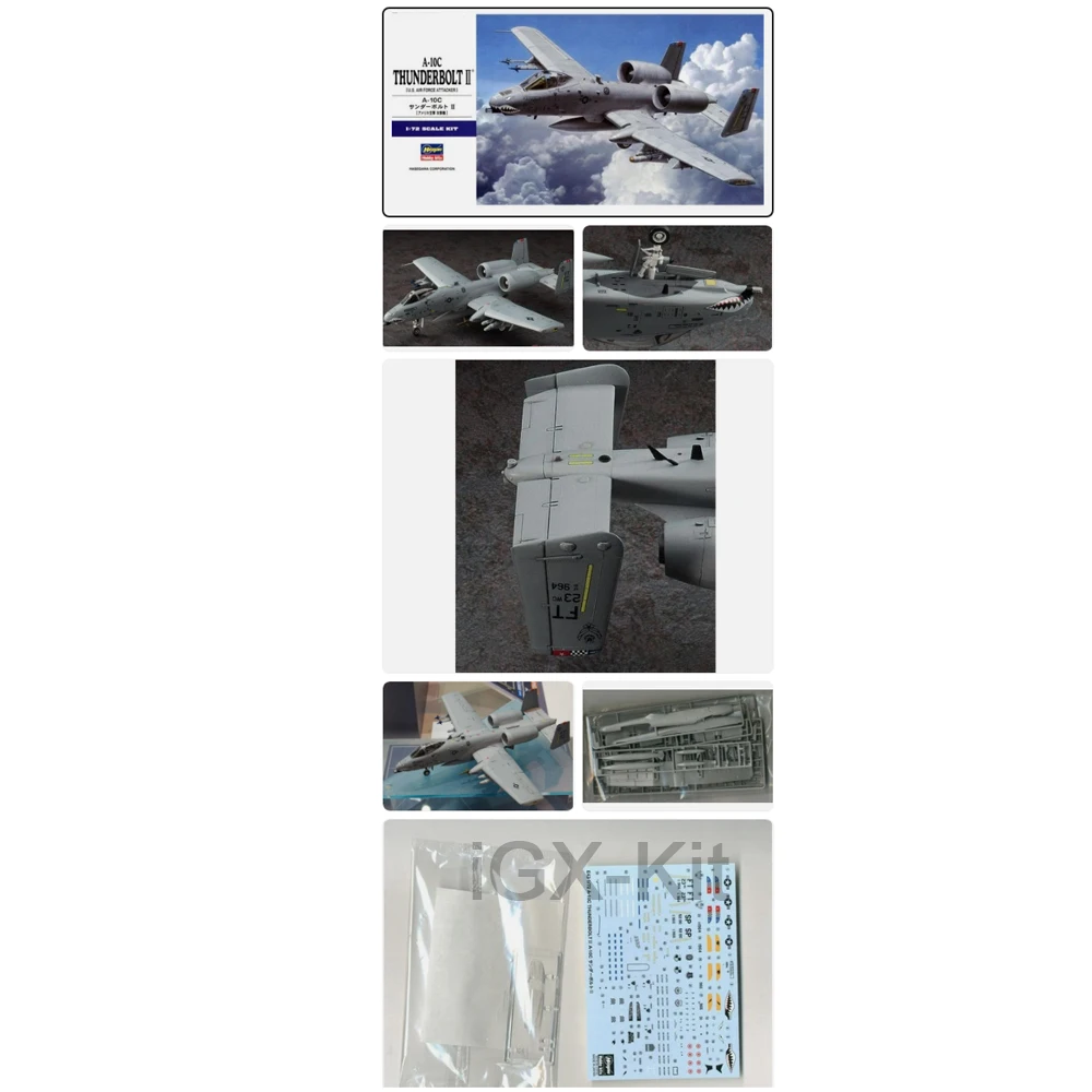 Hasegawa 01573 1/72 Scale US A10 A10C A-10C Thunderbolt II Warthog Attack Aircraft Hobby Craft Plastic Model Building Kit