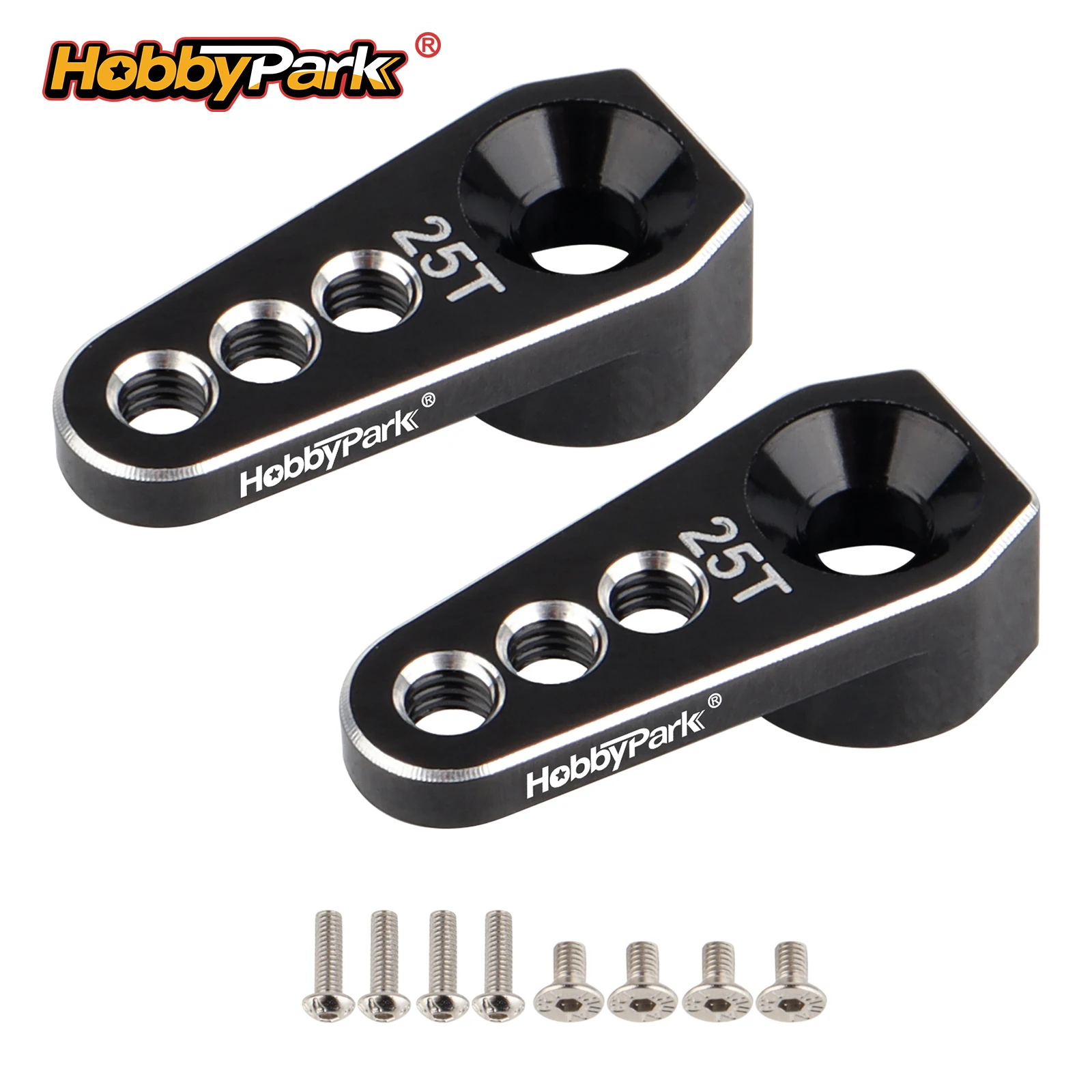 Hobbypark Upgrade 25T 6mm Spline Servo Horn para TRX4M 1/18 RC Crawler Micro Servo de Alto Torque 2 piezas