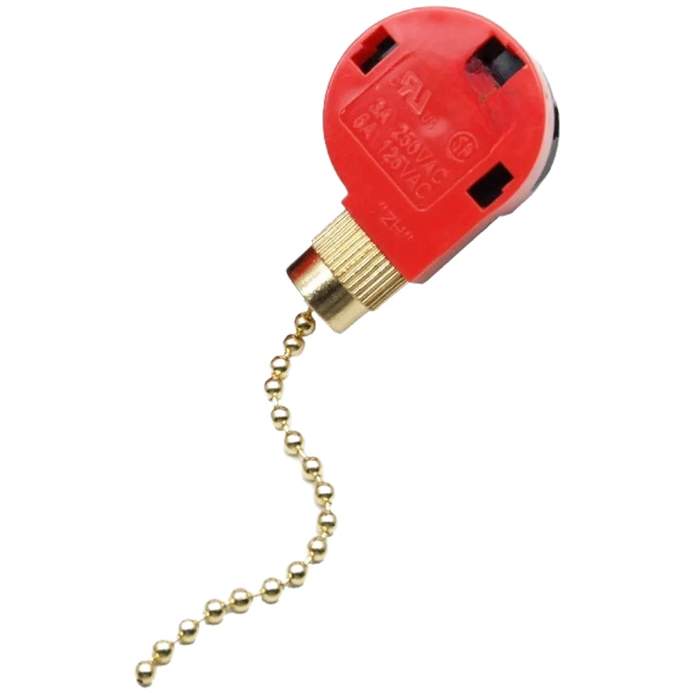 4-Speed Ceiling Fan Pull Chain Switch 3A 250VAC 6A 125VAC UL Certified Bronze Plastic Speed Regulator for Fans and Lights