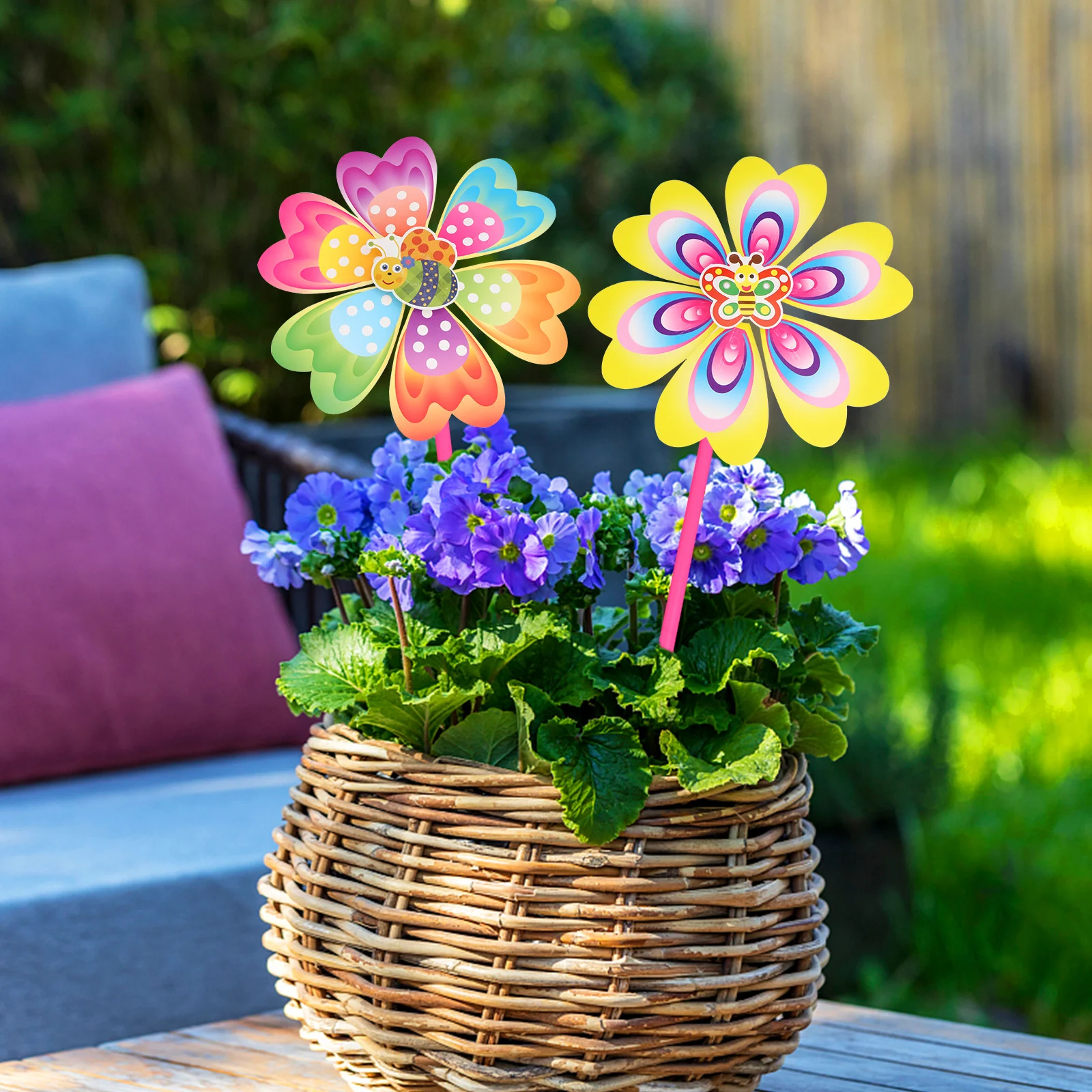 

10pcs Outdoor Pinwheel Decorative Winnower For Garden Kids Playground Yard Windmill Craft Children'S Windmill Outdoor