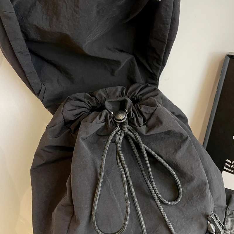 Casual Backpack Women Large Capacity Fashion Junior High School Student Pleat Schoolbag Travel Backpack рюкзак женский тканевый