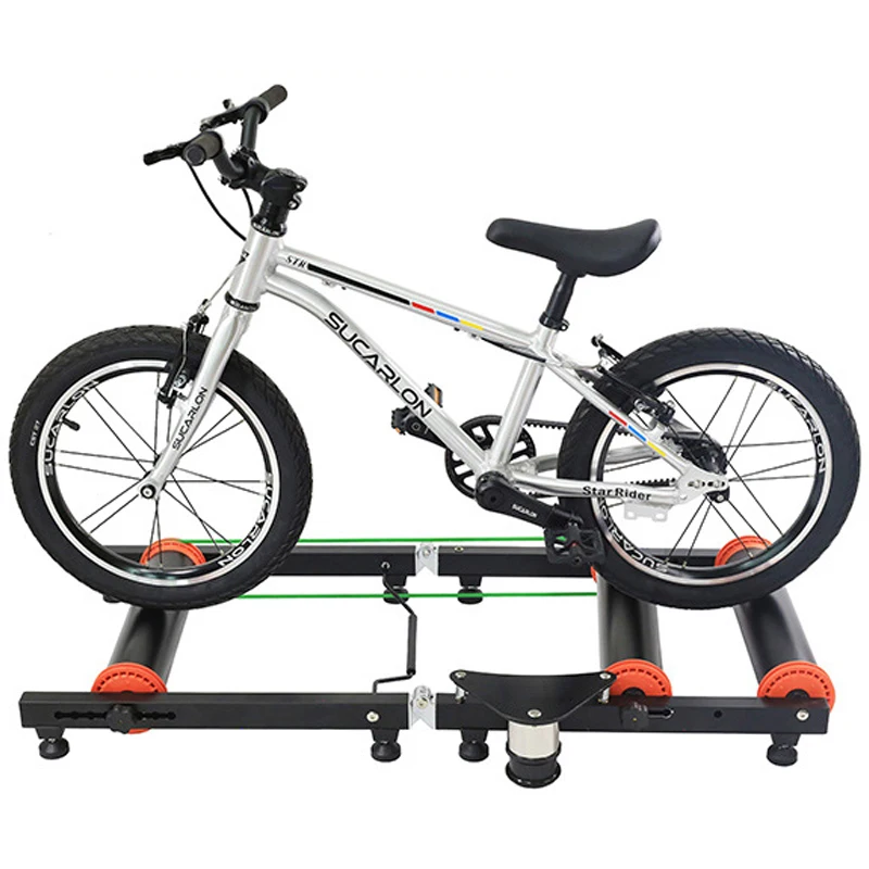 Children Cycling Training Platform Aluminium Alloy Mute Trainer Indoor Cycling Platform Indoor Exercise Strong Fixity Foldable