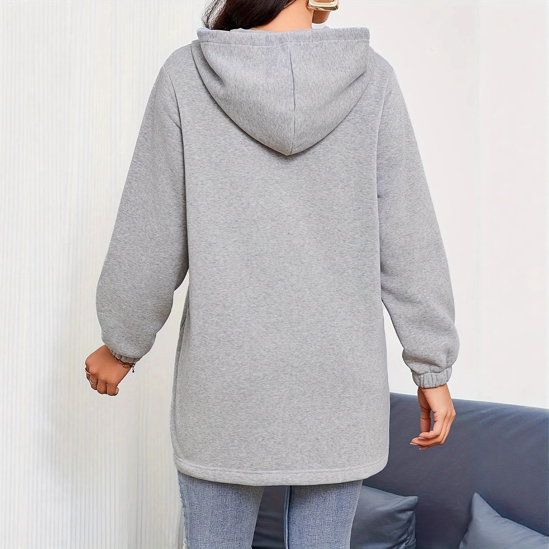 Hoodies women 2026 casual Sweatshirt outdoor autumn winter casual loose long-sleeved sweatshirt half zipper women's clothing