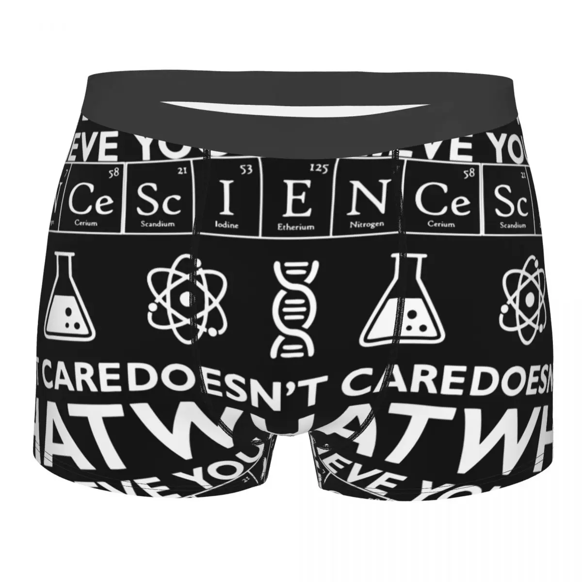 

Science Doesn't Care What You Believe Men's Underwear Scientist Chemistry Boxer Shorts Panties Sexy Soft Underpants for Homme