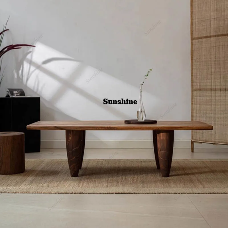 

Mid Century Minimalist Coffee Table Luxury Rectangle Aesthetic Living Room Coffee Table Glamour Classic Table Basse Furniture