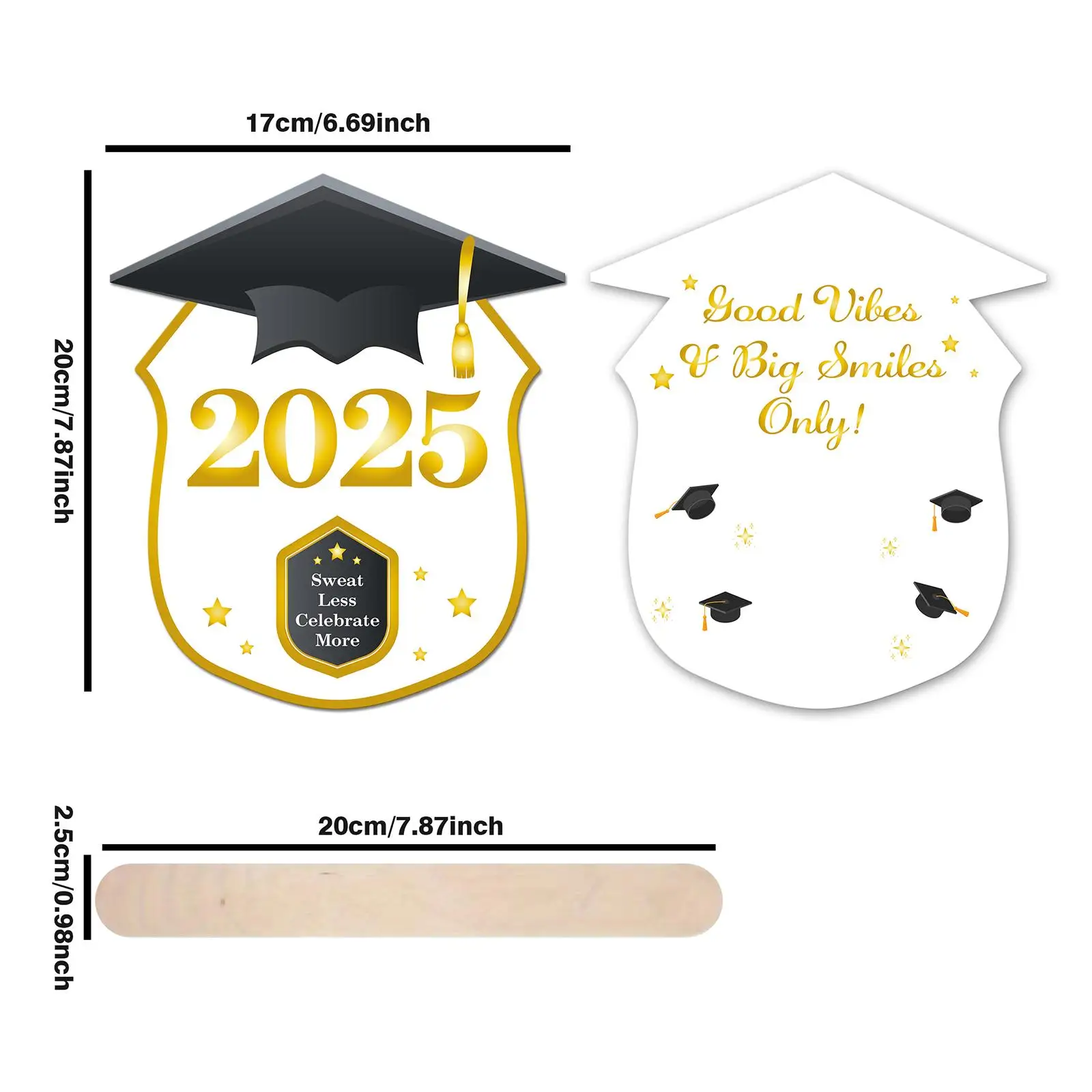 Graduation Fan Souvenir Gifts Decorative Writing Blessing Photo Prop Fan for