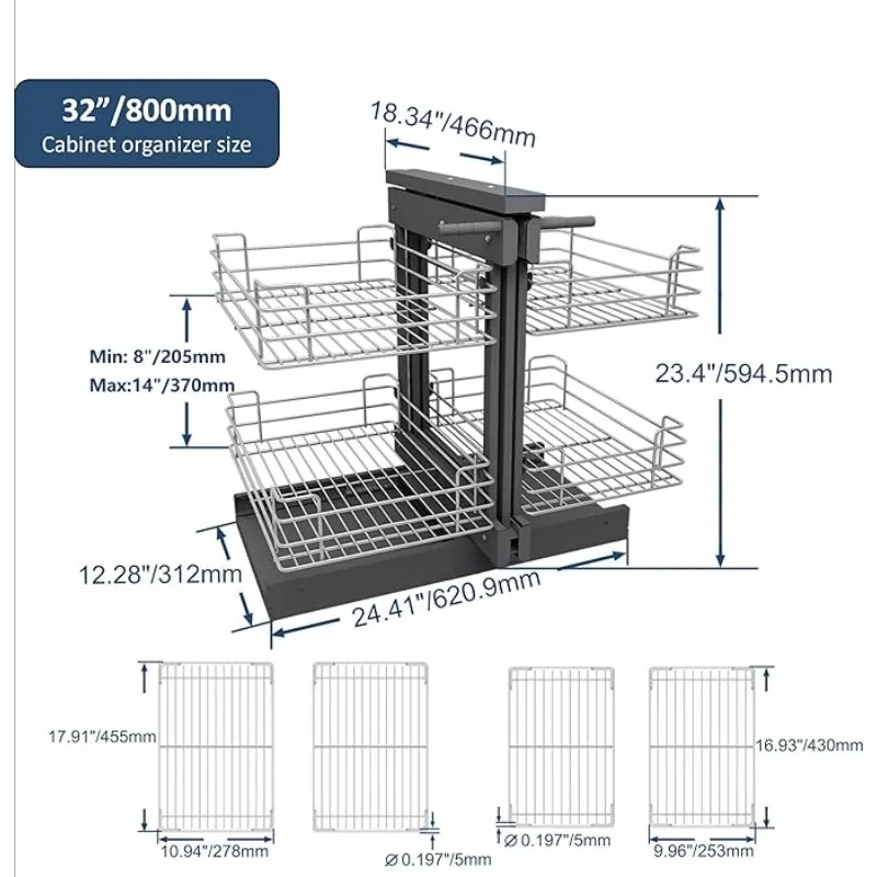 Blind Corner Pull Out Organizer for 32