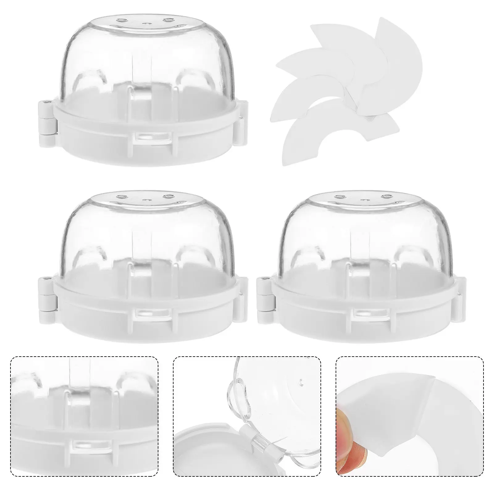

3Pcs Gas Stove Switch Cover Safety Guard Childproof Buckle Opening Design Nonslip Protection Lock Prevent Kids Gas Leakage