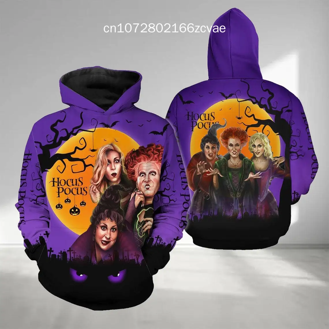 Spring and Autumn Disney Hocus Pocus 3D Hoodies 2025 New  Men's and Women's Children's Hoodie Casual Street Y2K sweater