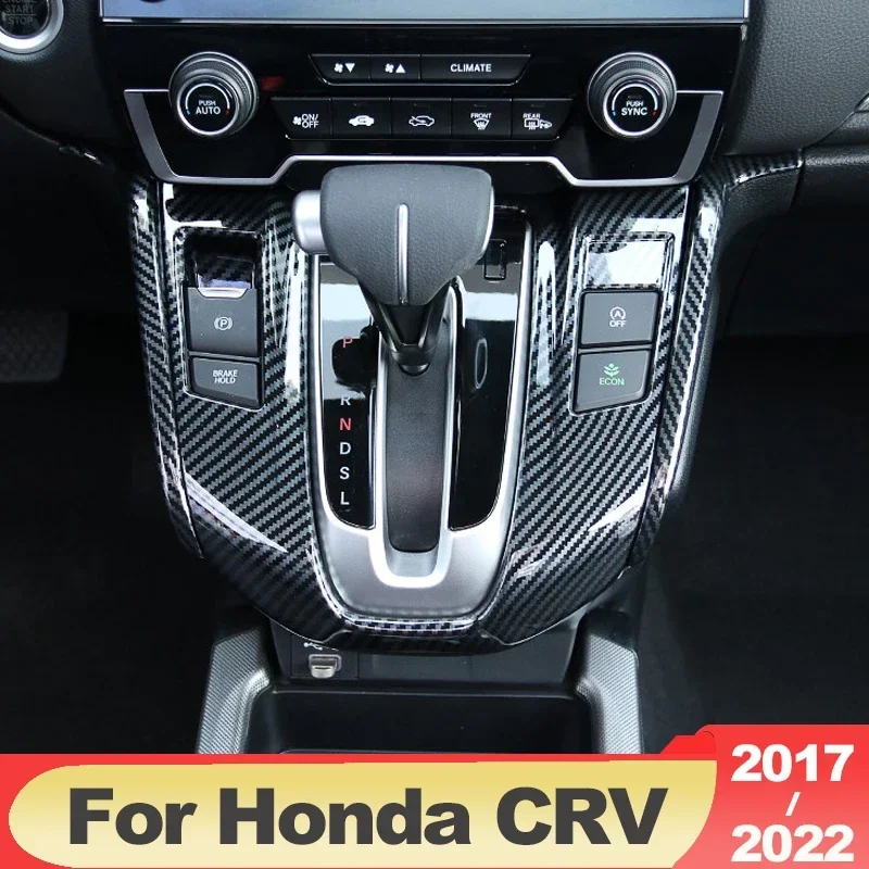 For Honda crv CR-V 2017 2018 2019 2020 2021 2022 Hybrid ABS Car Internal Gear Shift Box Panel Cover Case Trim Frame Stickers