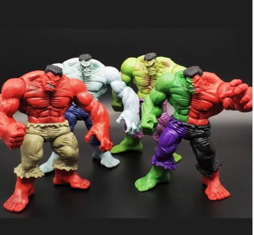 

[Funny] 4pcs/lot 12cm Disney Superhero The Hulk Action figure toys statue collection model home decoration kids best gift